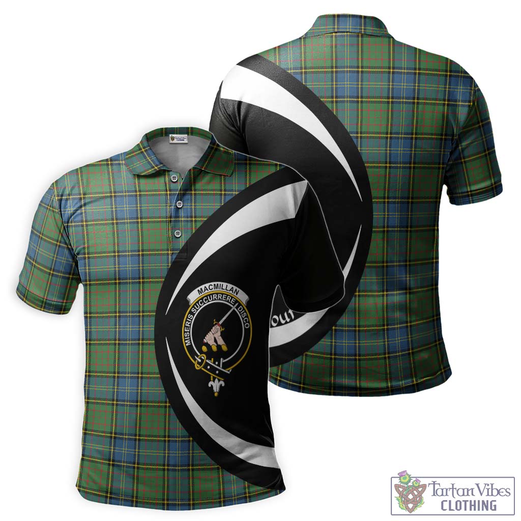 MacMillan Hunting Ancient Tartan Men's Polo Shirt with Family Crest Circle Style Kid - Tartan Vibes Clothing