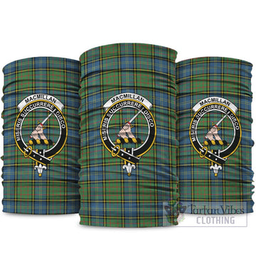 MacMillan Hunting Ancient Tartan Neck Gaiters, Tartan Bandanas, Tartan Head Band with Family Crest