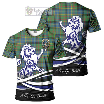 MacMillan Hunting Ancient Tartan Cotton T-shirt with Alba Gu Brath Regal Lion Emblem