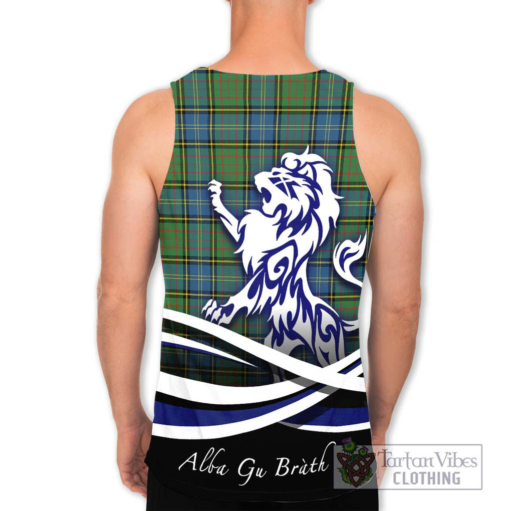 MacMillan Hunting Ancient Tartan Men's Tank Top with Alba Gu Brath Regal Lion Emblem - Tartanvibesclothing Shop