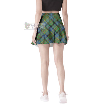 MacMillan Hunting Ancient Tartan Women's Plated Mini Skirt Cross Style