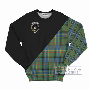 MacMillan Hunting Ancient Tartan Sweatshirt with Family Crest and Military Logo Style