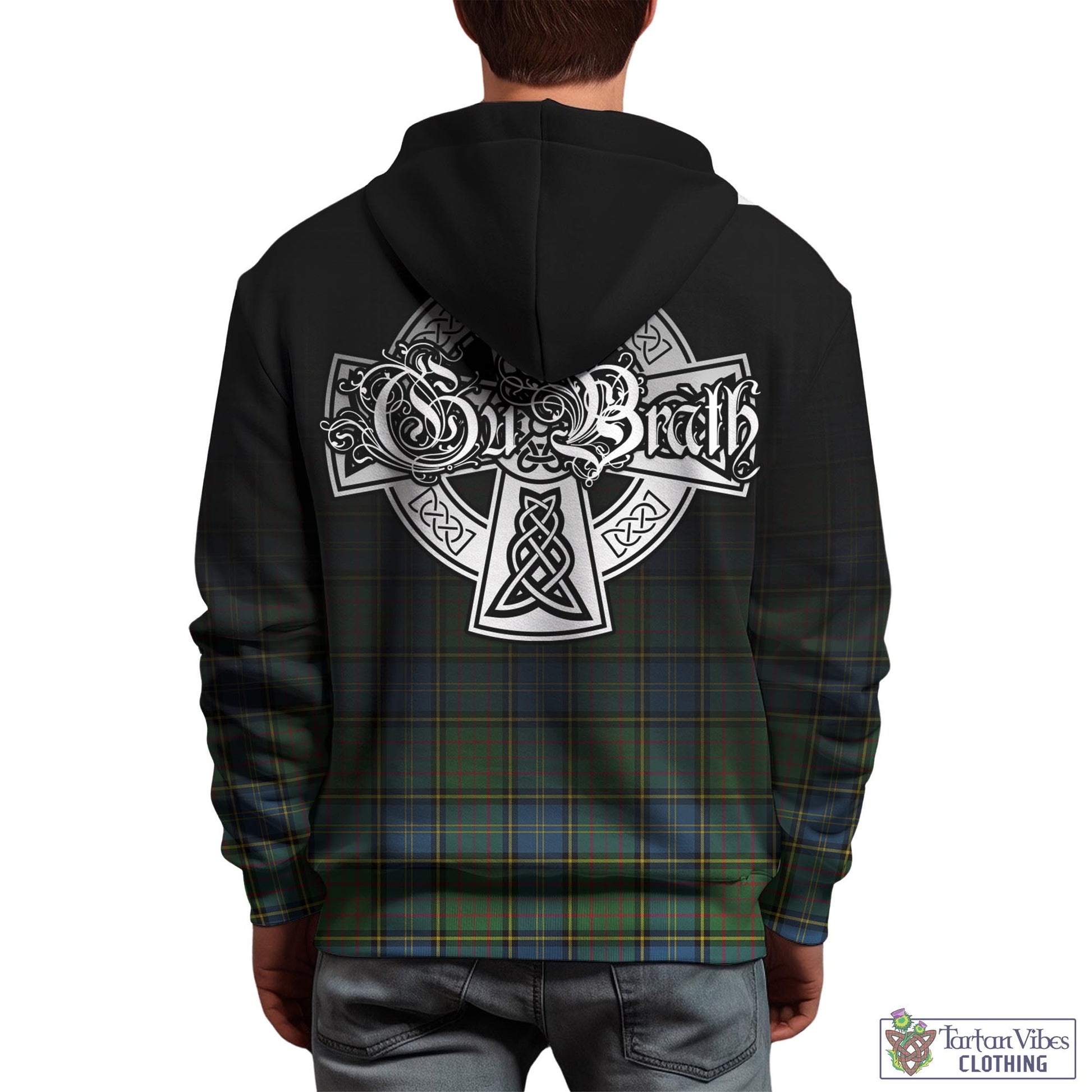 Tartan Vibes Clothing MacMillan Hunting Ancient Tartan Hoodie Featuring Alba Gu Brath Family Crest Celtic Inspired