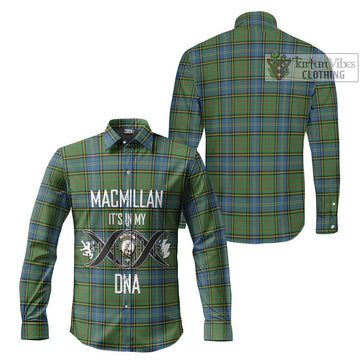 MacMillan Hunting Ancient Tartan Long Sleeve Button Shirt with Family Crest DNA In Me Style