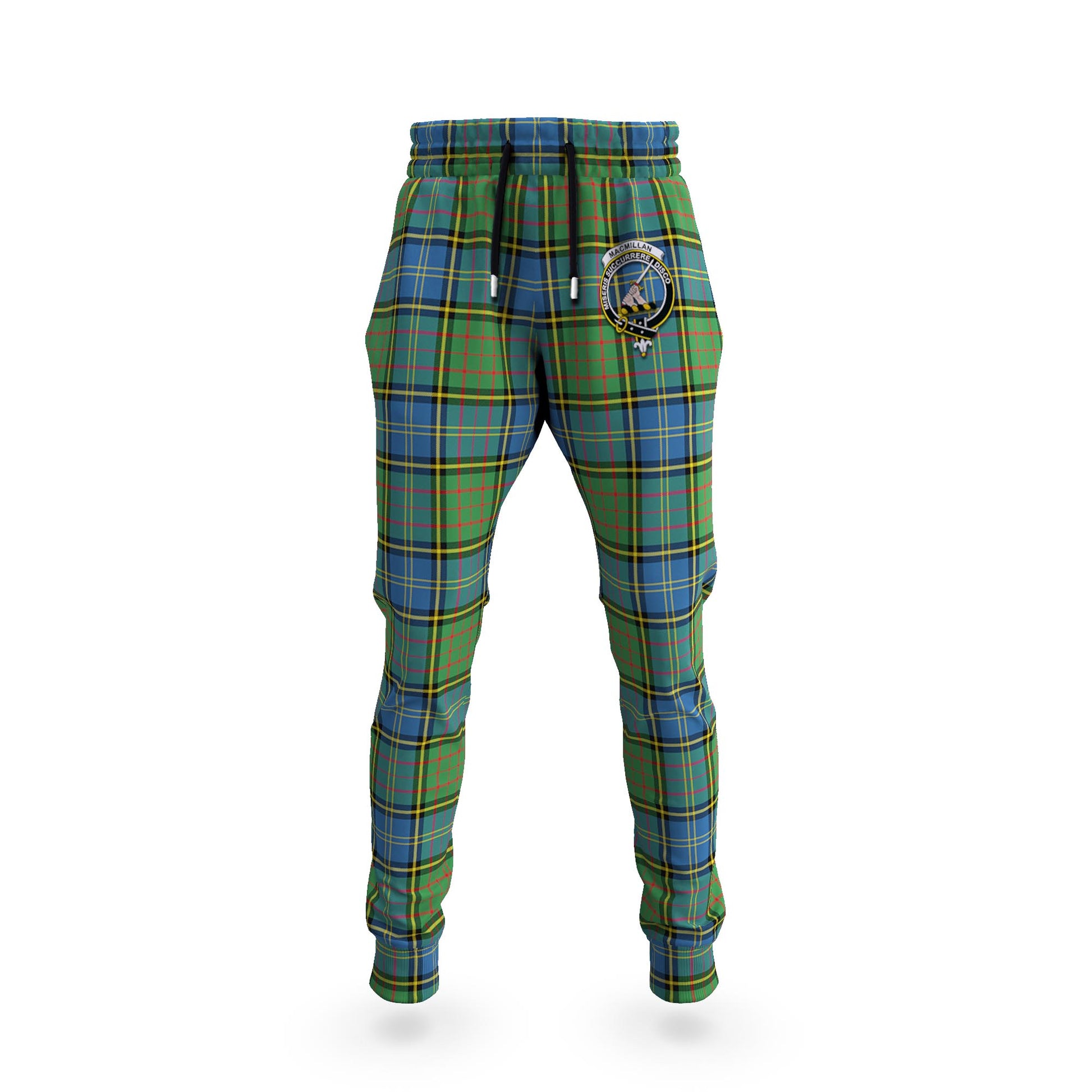 MacMillan Hunting Ancient Tartan Joggers Pants with Family Crest 5XL - Tartan Vibes Clothing