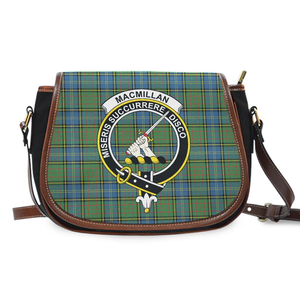 MacMillan Hunting Ancient Tartan Saddle Bag with Family Crest - Tartan Vibes Clothing