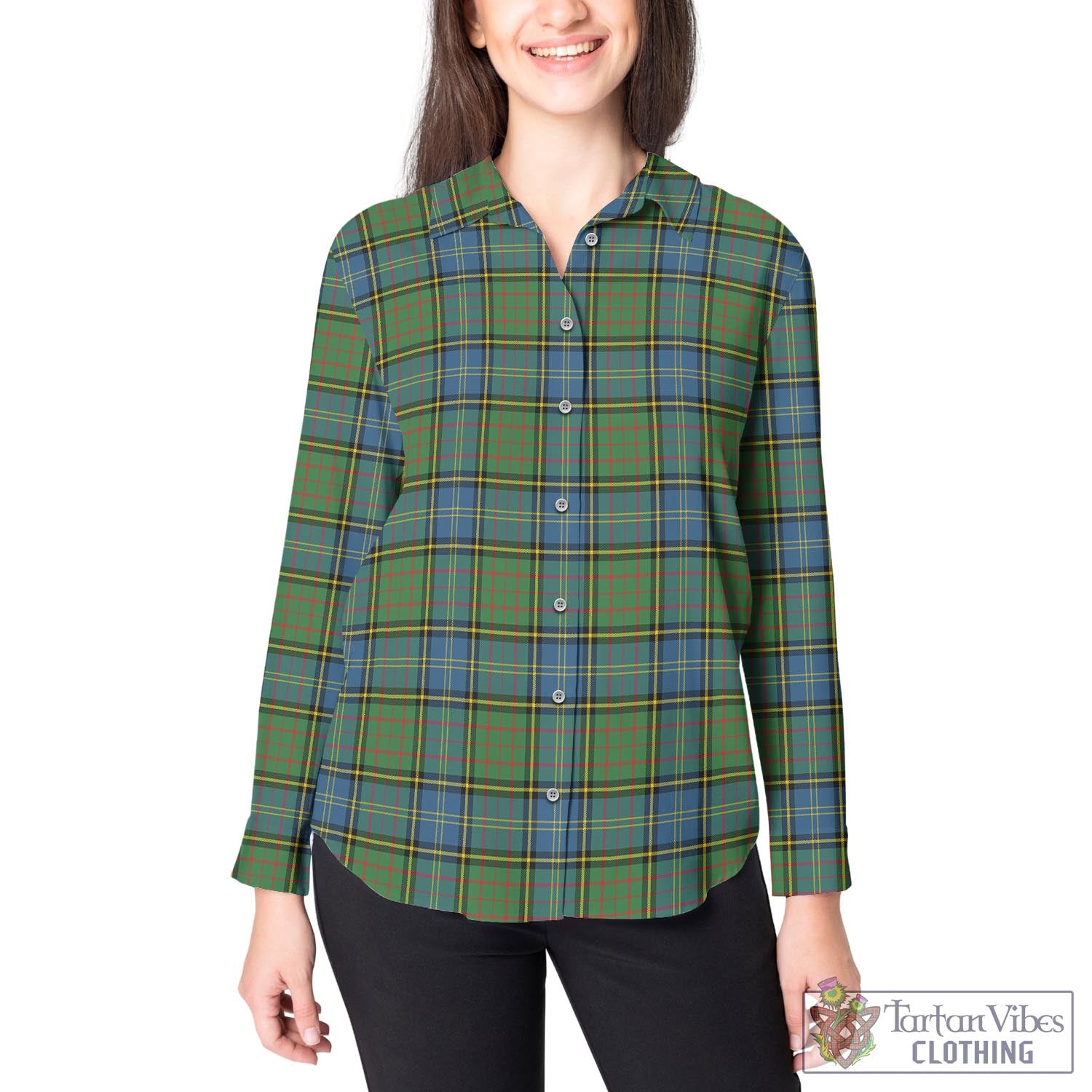 MacMillan Hunting Ancient Tartan Womens Casual Shirt