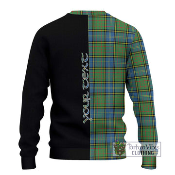 MacMillan Hunting Ancient Tartan Ugly Sweater with Family Crest and Half Of Me Style