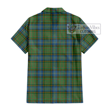 MacMillan Hunting Ancient Tartan Short Sleeve Button Shirt with Family Crest DNA In Me Style