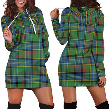 MacMillan Hunting Ancient Tartan Hoodie Dress with Family Crest