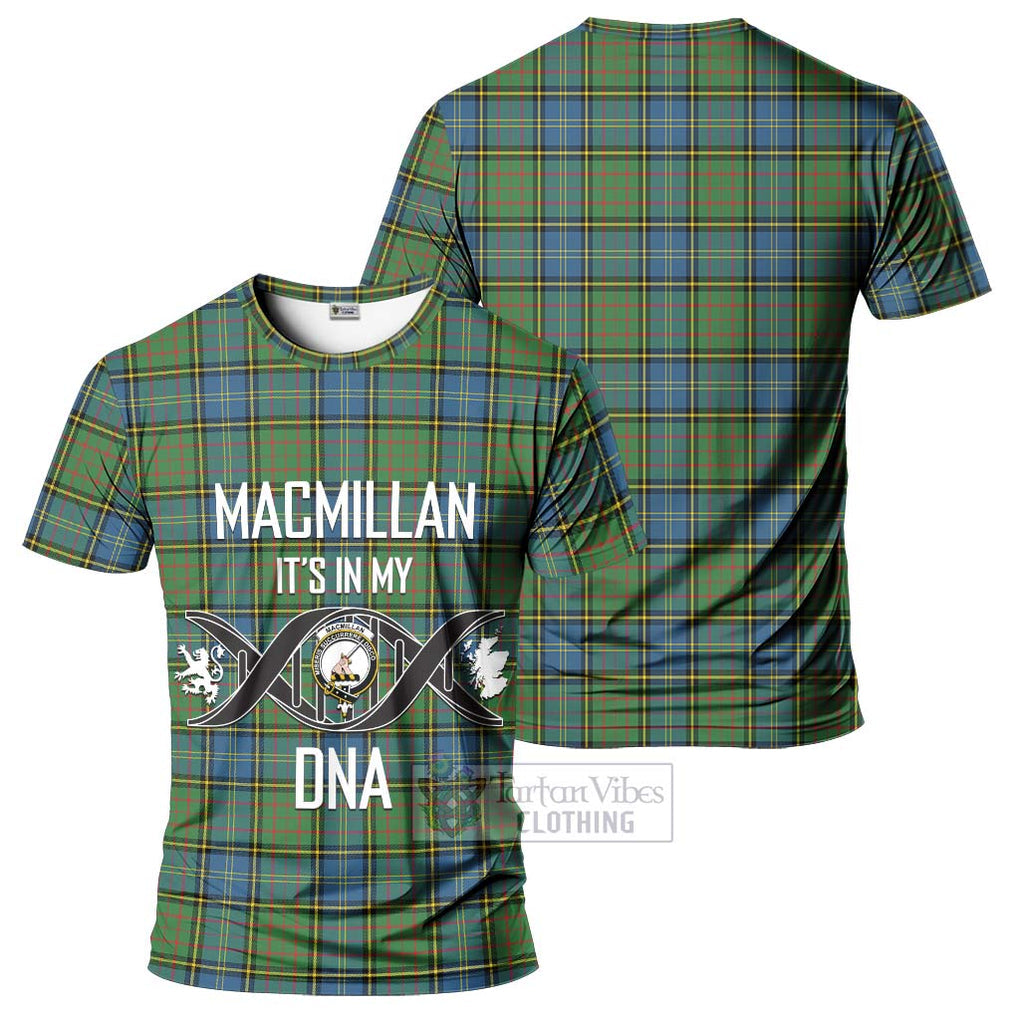 MacMillan Hunting Ancient Tartan T-Shirt with Family Crest DNA In Me Style - Tartan Vibes Clothing