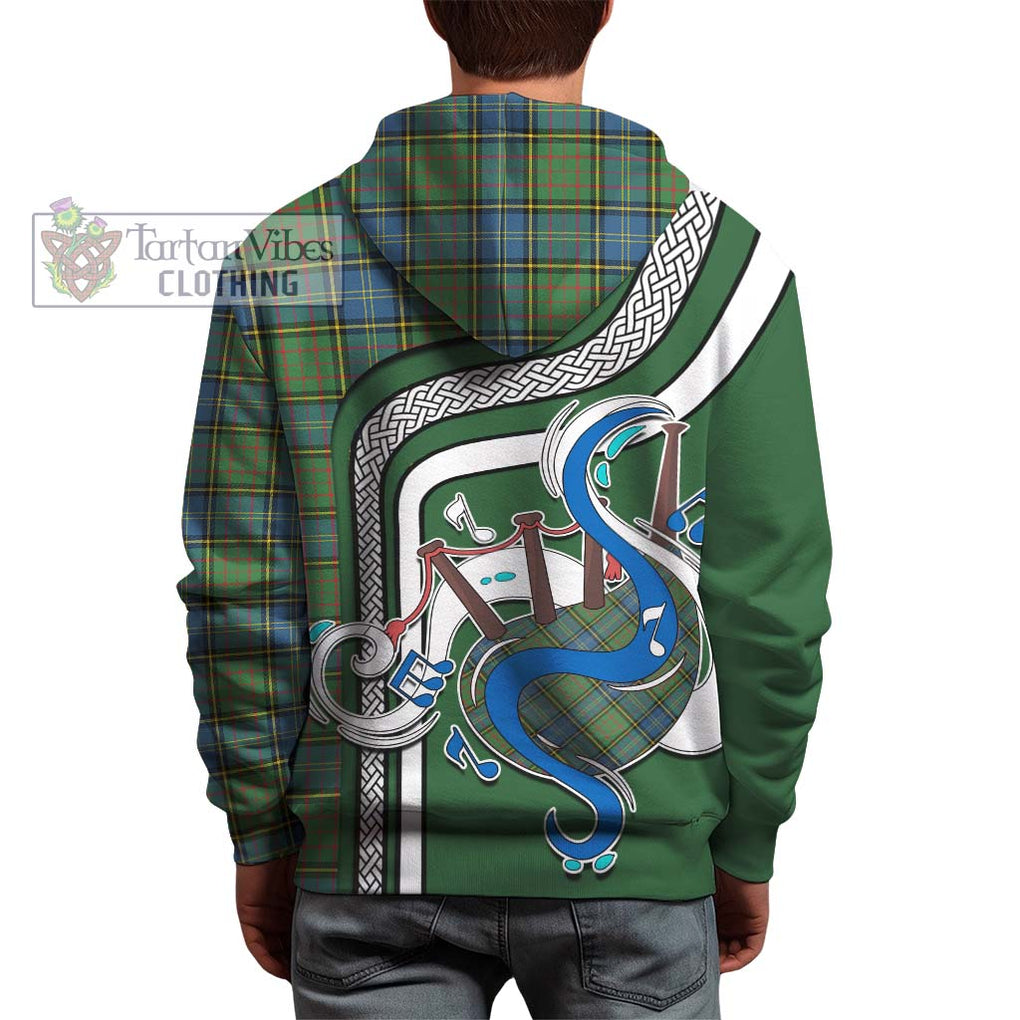 MacMillan Hunting Ancient Tartan Hoodie with Epic Bagpipe Style - Tartanvibesclothing Shop