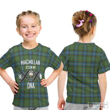 MacMillan Hunting Ancient Tartan Kid T-Shirt with Family Crest DNA In Me Style