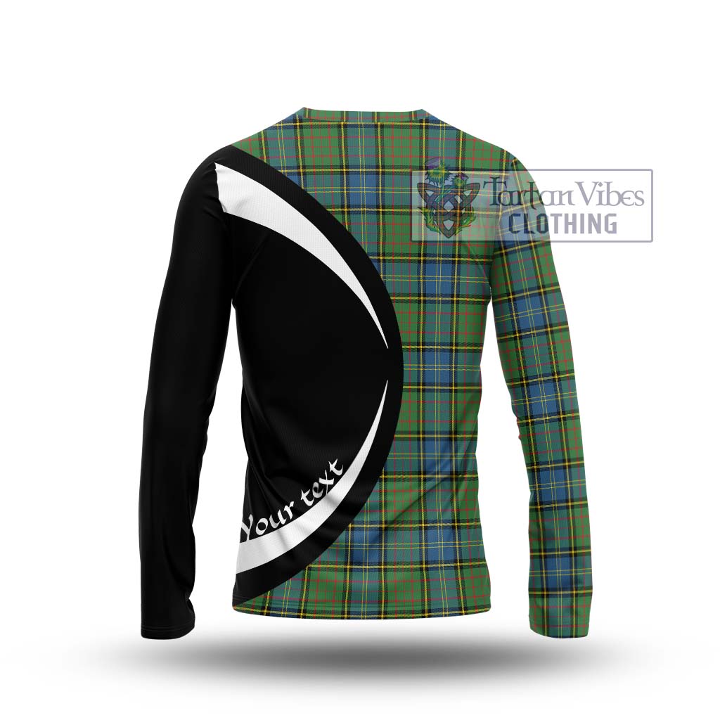 MacMillan Hunting Ancient Tartan Long Sleeve T-Shirt with Family Crest Circle Style - Tartan Vibes Clothing