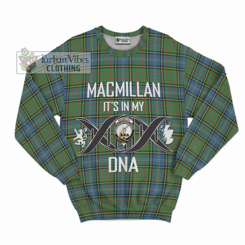 MacMillan Hunting Ancient Tartan Sweatshirt with Family Crest DNA In Me Style - Tartanvibesclothing Shop