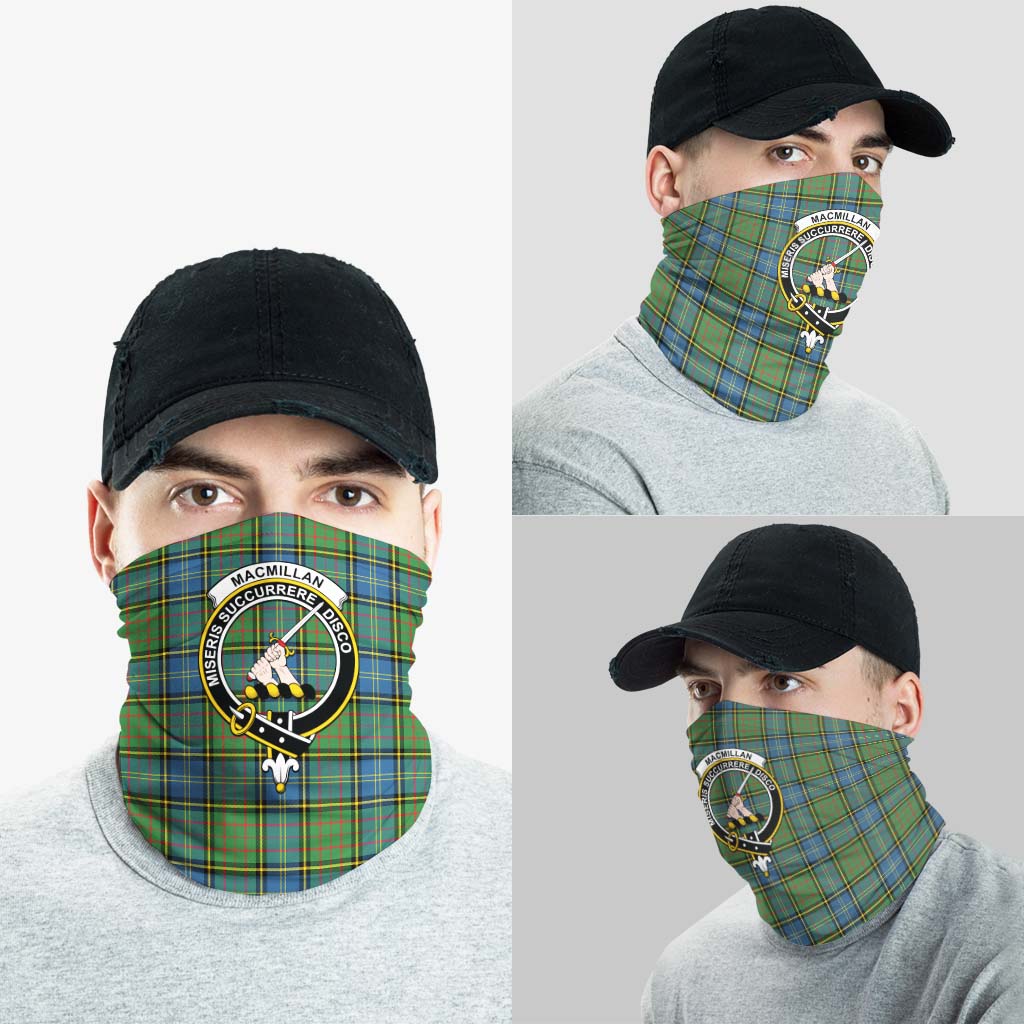 MacMillan Hunting Ancient Tartan Neck Gaiters, Tartan Bandanas, Tartan Head Band with Family Crest