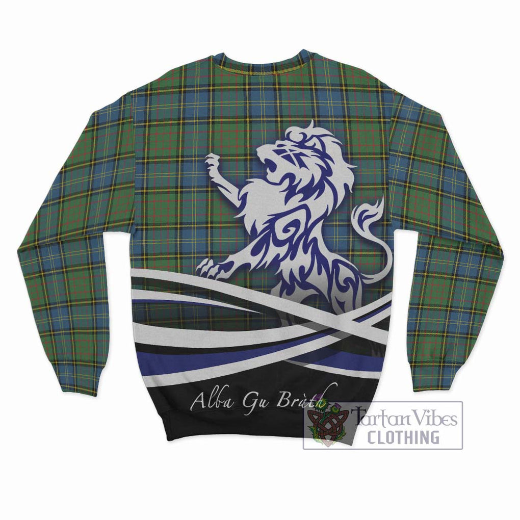 MacMillan Hunting Ancient Tartan Sweatshirt with Alba Gu Brath Regal Lion Emblem - Tartanvibesclothing Shop