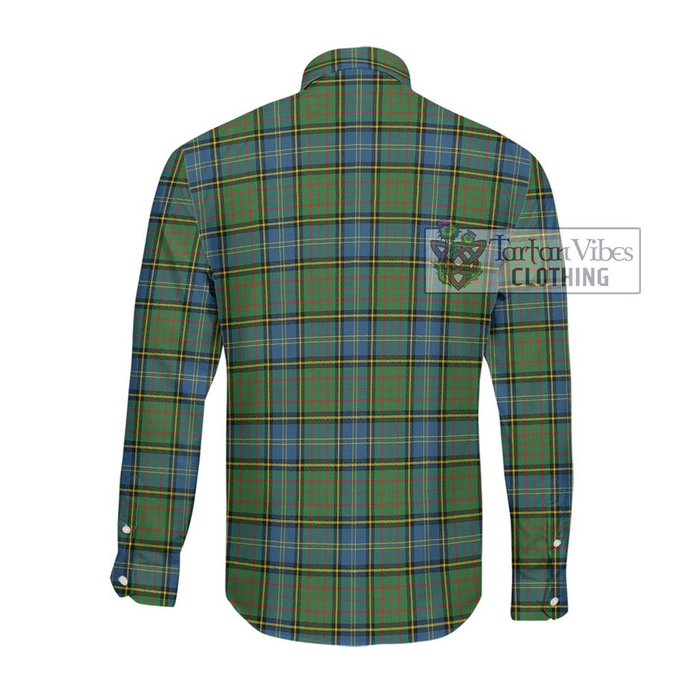 MacMillan Hunting Ancient Tartan Long Sleeve Button Shirt with Family Crest DNA In Me Style - Tartanvibesclothing Shop