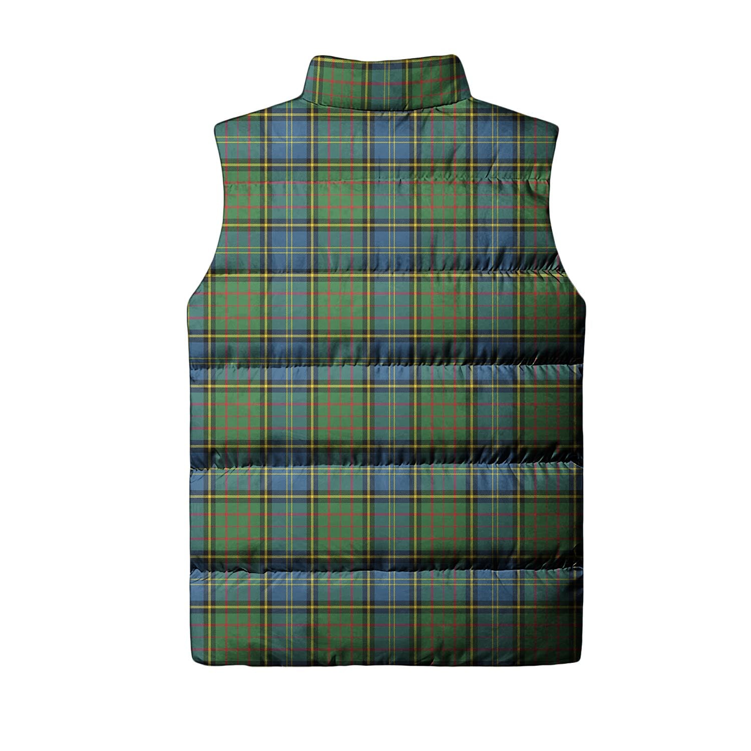 MacMillan Hunting Ancient Tartan Sleeveless Puffer Jacket with Family Crest - Tartanvibesclothing