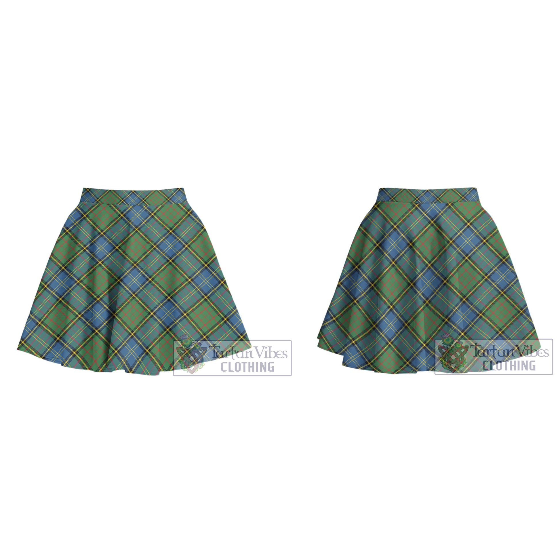 Tartan Vibes Clothing MacMillan Hunting Ancient Tartan Women's Plated Mini Skirt