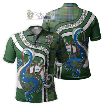 MacMillan Hunting Ancient Tartan Polo Shirt with Epic Bagpipe Style