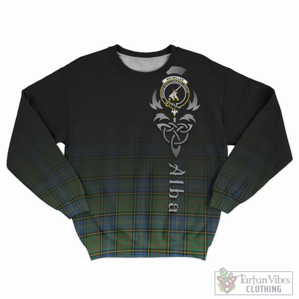 Tartan Vibes Clothing MacMillan Hunting Ancient Tartan Sweatshirt Featuring Alba Gu Brath Family Crest Celtic Inspired