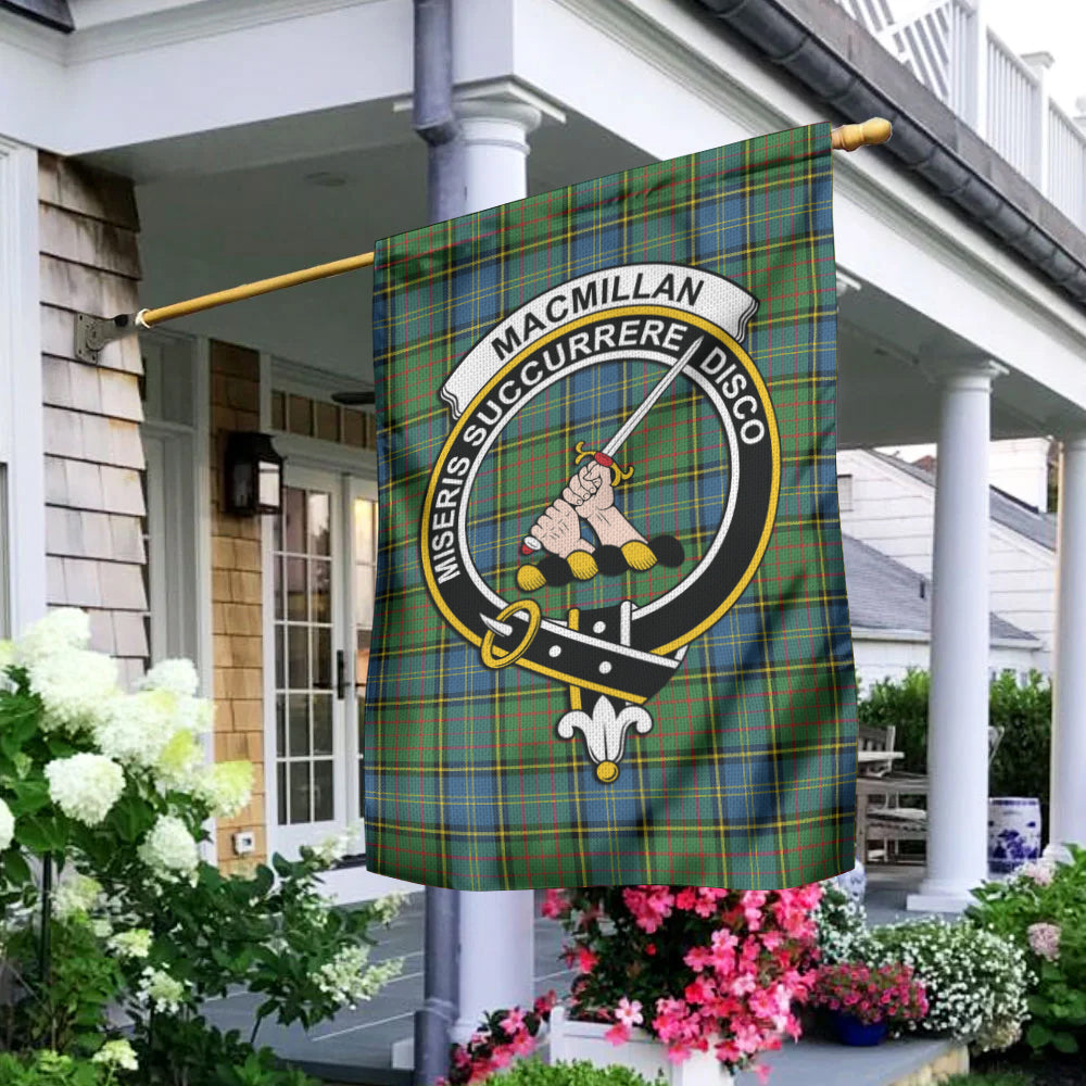 MacMillan Hunting Ancient Tartan Flag with Family Crest - Tartan Vibes Clothing