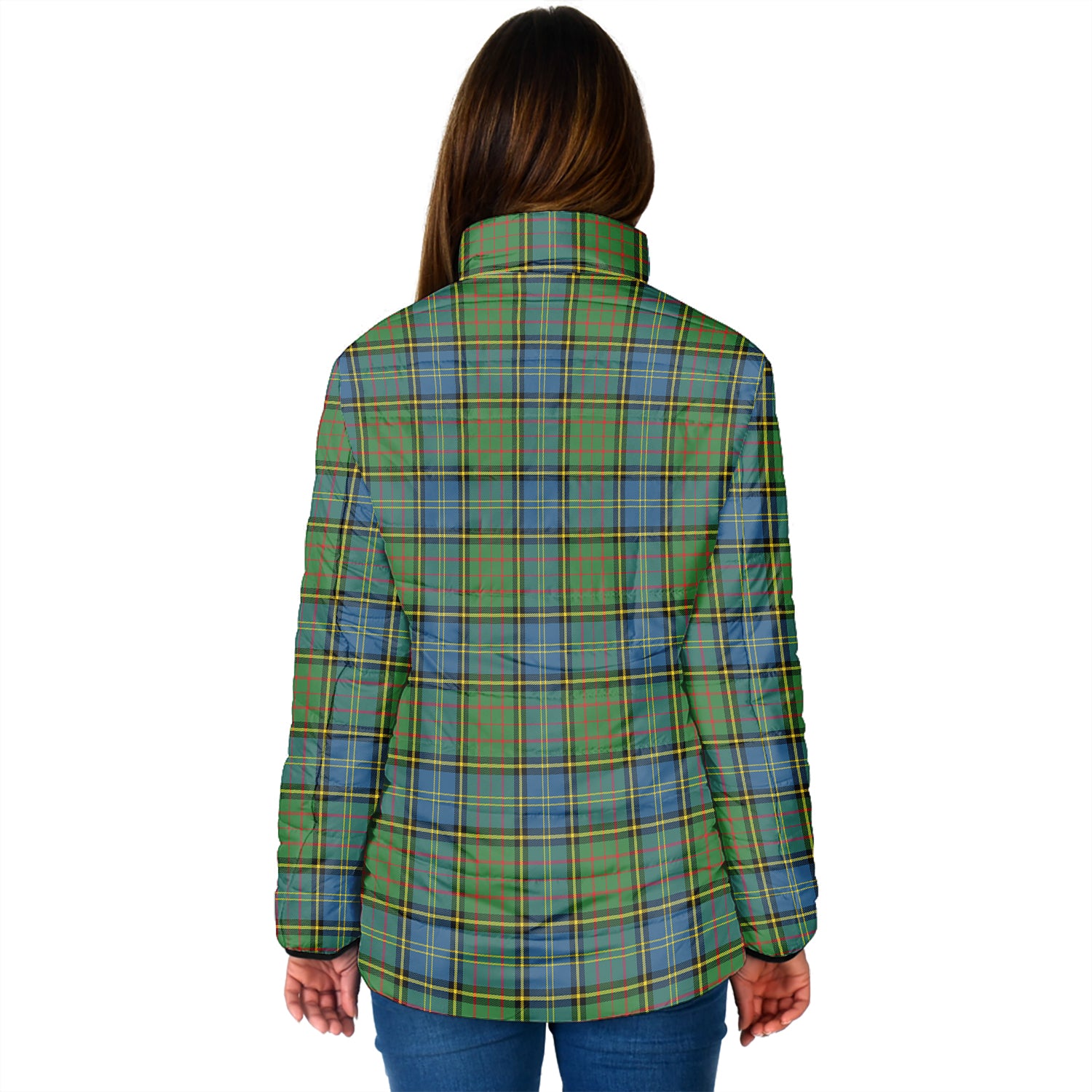 MacMillan Hunting Ancient Tartan Padded Jacket with Family Crest - Tartan Vibes Clothing