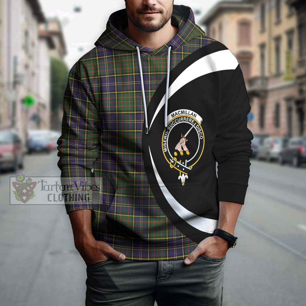 MacMillan Hunting Modern Tartan Hoodie with Family Crest Circle Style Zip Hoodie - Tartan Vibes Clothing