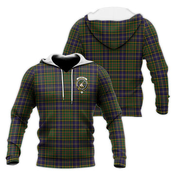 MacMillan Hunting Modern Tartan Knitted Hoodie with Family Crest