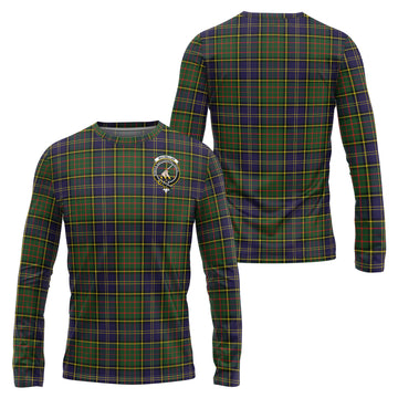 MacMillan Hunting Modern Tartan Long Sleeve T-Shirt with Family Crest