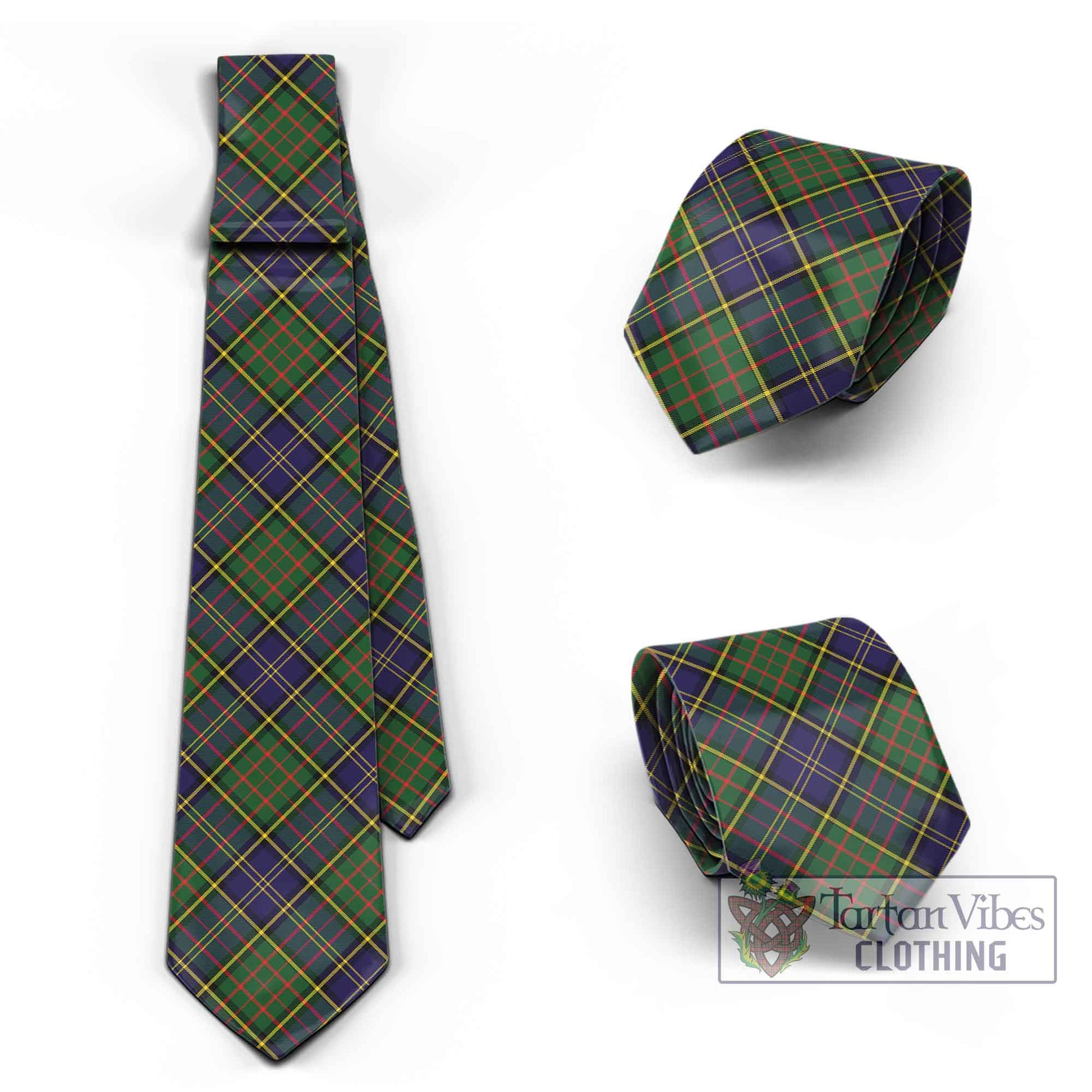 Tartan Vibes Clothing MacMillan Hunting Modern Tartan Classic Necktie Cross Style