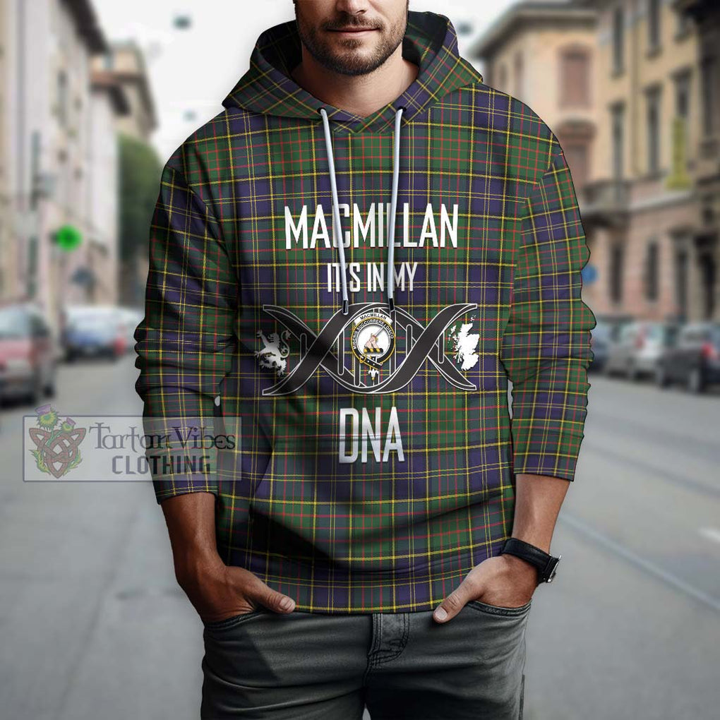 MacMillan Hunting Modern Tartan Hoodie with Family Crest DNA In Me Style Pullover Hoodie - Tartanvibesclothing Shop