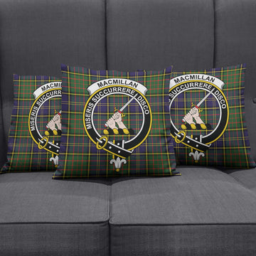 MacMillan Hunting Modern Tartan Pillow Cover with Family Crest