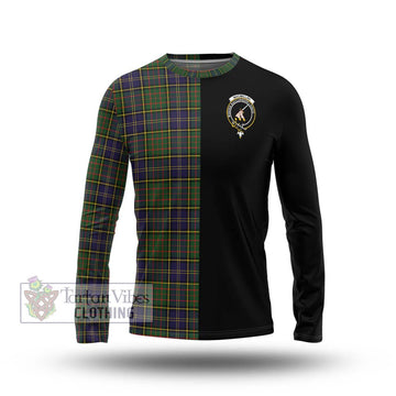 MacMillan Hunting Modern Tartan Long Sleeve T-Shirt with Family Crest and Half Of Me Style