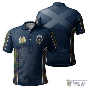 MacMillan Hunting Modern Tartan Men's Polo Shirt with Family Crest and Lion Rampant Vibes Sport Style