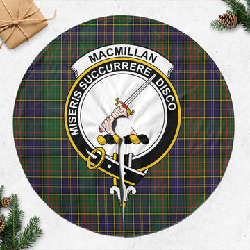 MacMillan Hunting Modern Tartan Christmas Tree Skirt with Family Crest