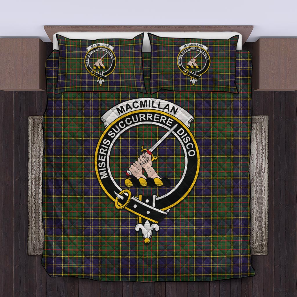 MacMillan Hunting Modern Tartan Quilt Bed Set with Family Crest Twin - Tartan Vibes Clothing