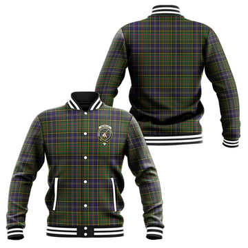 MacMillan Hunting Modern Tartan Baseball Jacket with Family Crest