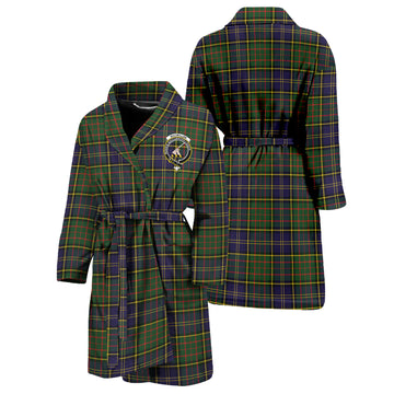 MacMillan Hunting Modern Tartan Bathrobe with Family Crest