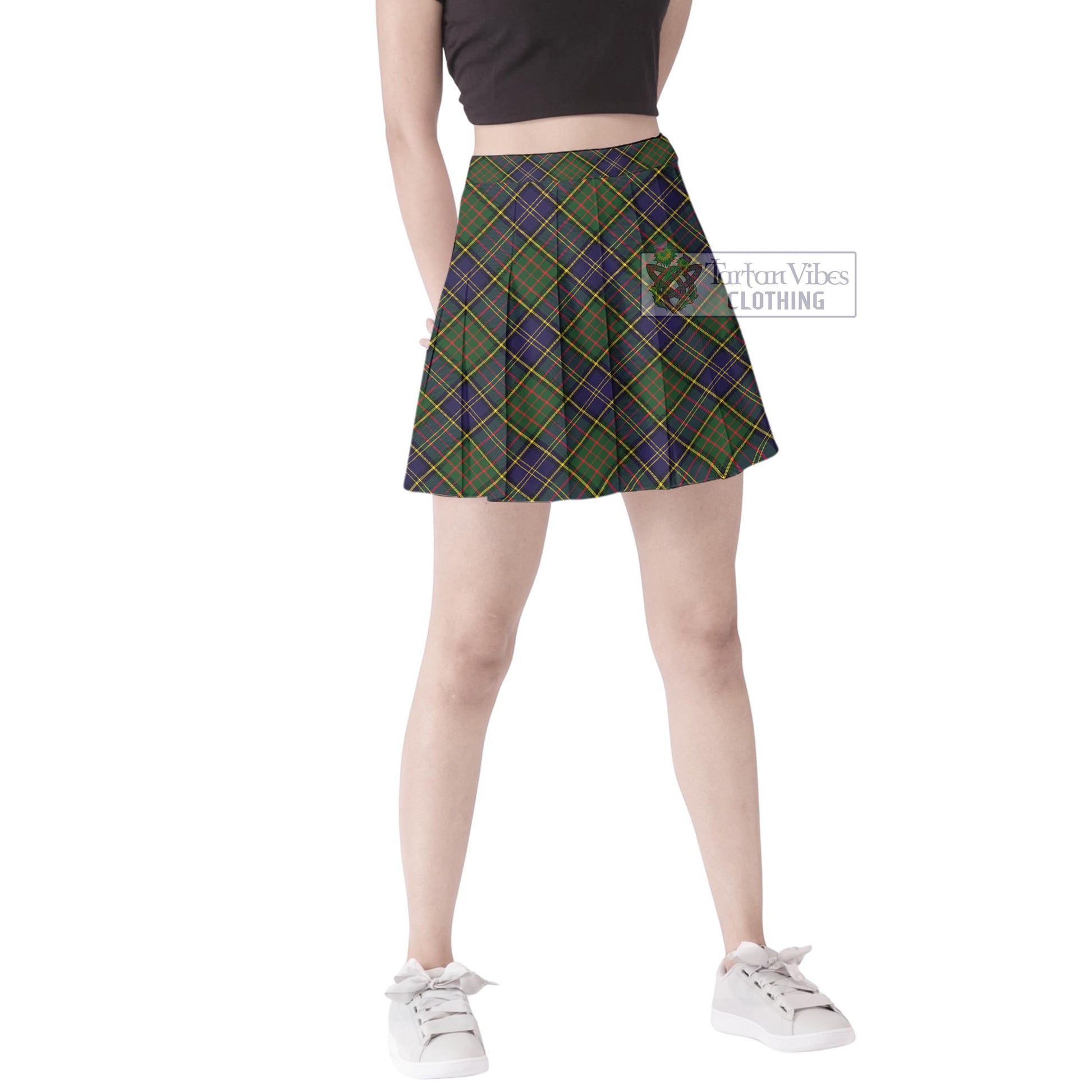 Tartan Vibes Clothing MacMillan Hunting Modern Tartan Women's Plated Mini Skirt