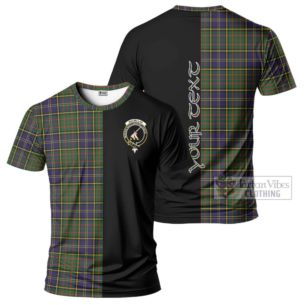 MacMillan Hunting Modern Tartan T-Shirt with Family Crest and Half Of Me Style Kid's Shirt - Tartanvibesclothing Shop