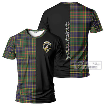 MacMillan Hunting Modern Tartan T-Shirt with Family Crest and Half Of Me Style