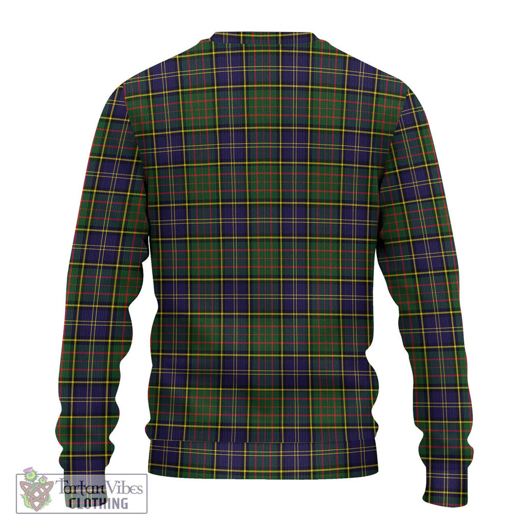 MacMillan Hunting Modern Tartan Knitted Sweater with Family Crest DNA In Me Style - Tartanvibesclothing Shop