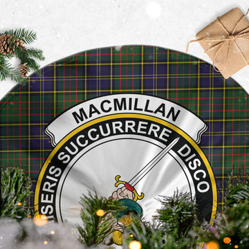 MacMillan Hunting Modern Tartan Christmas Tree Skirt with Family Crest