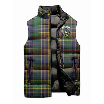 MacMillan Hunting Modern Tartan Sleeveless Puffer Jacket with Family Crest