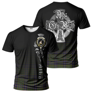 MacMillan Hunting Modern Tartan T-Shirt Featuring Alba Gu Brath Family Crest Celtic Inspired