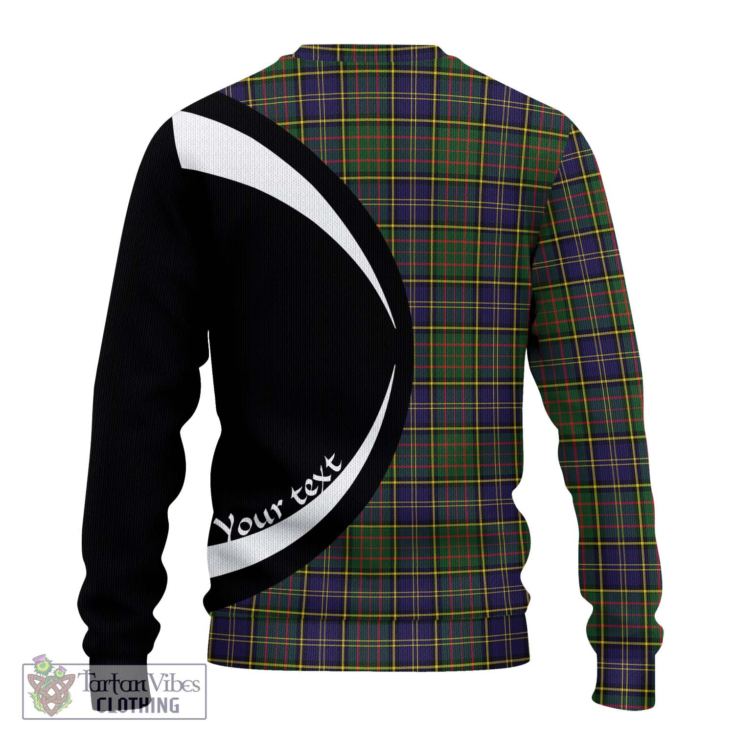 MacMillan Hunting Modern Tartan Knitted Sweater with Family Crest Circle Style - Tartan Vibes Clothing