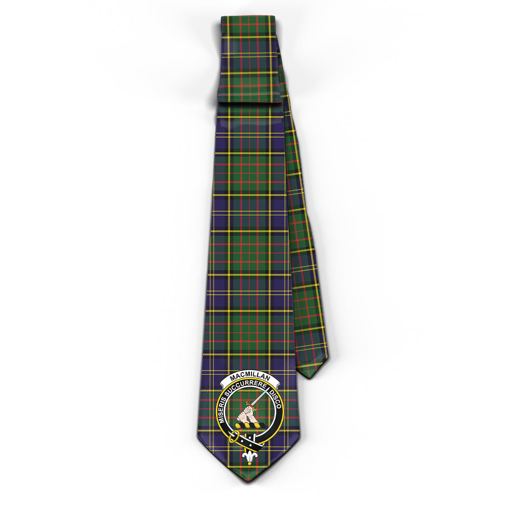 MacMillan Hunting Modern Tartan Classic Necktie with Family Crest - Tartan Vibes Clothing