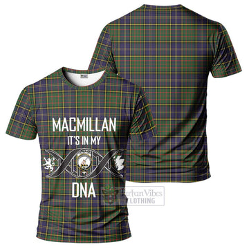 MacMillan Hunting Modern Tartan T-Shirt with Family Crest DNA In Me Style